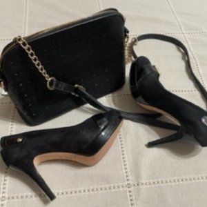 Antonio Melani brand name Heels and FREE Kat + Bryn black tote purse